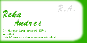 reka andrei business card
